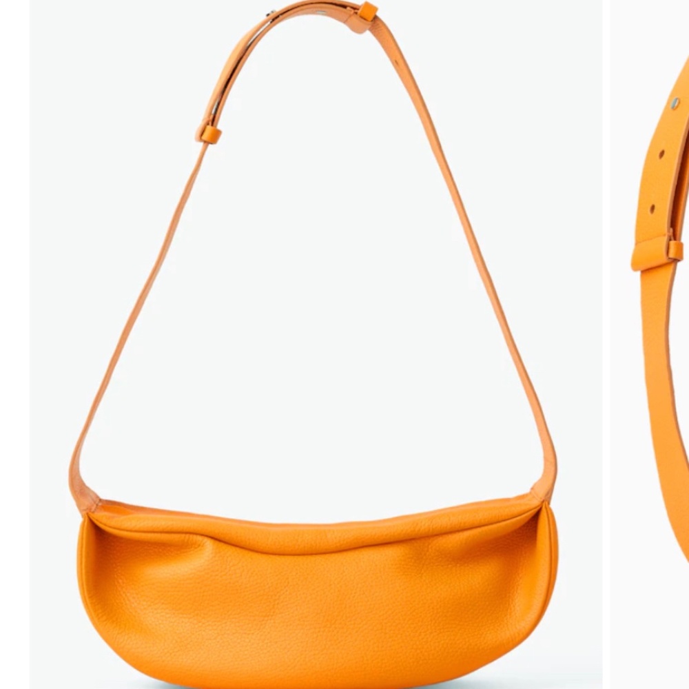 Like New COS Orange Leather Crossbody Bag